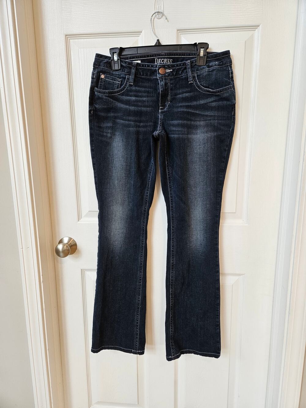 Decree Boot Cut Jeans Women Size 13 Dark Wash Stretch Denim Mid Rise